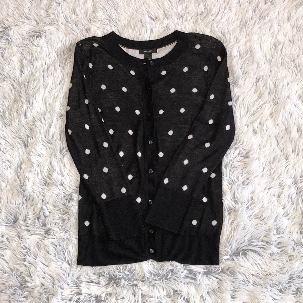 Halogen Crew Neck Button Front Cardigan - image 1